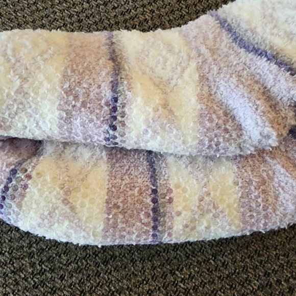 Cuddl Duds Slipper Socks | Purple Stripe | Fuzzy Inside, Anti-Slip Sole NWT - Picture 4 of 4